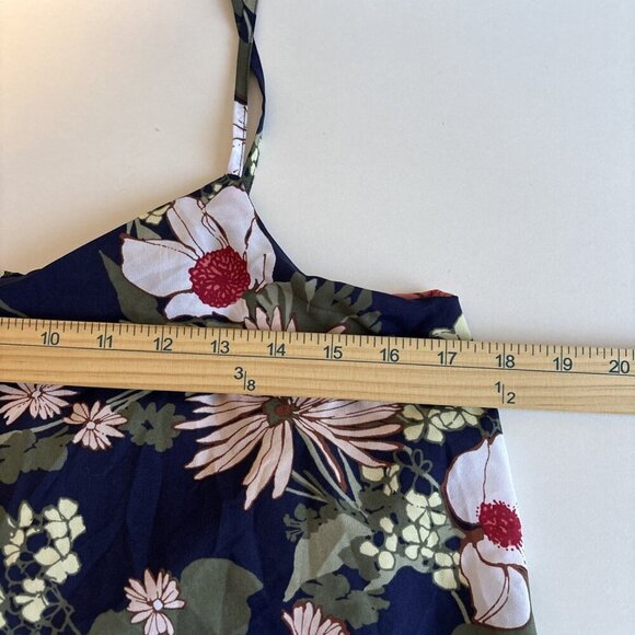 BANANA REPUBLIC Floral Print Ruffle Hem Maxi Dress Sleeveless Women's Sz 6 - Picture 6 of 11